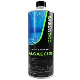 Copper Pool Algaecide for Swimming Pool - 90 Day Algaecide for Inground Pool to Prevent and Remove Pool Algae - Super Algaecide for Pool Opening - AquaDoc 32oz