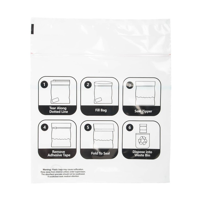 Absorbent Vomit and Urine Bags, Box of 20