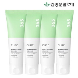 김정문알로에 큐어 알로에시카PDRN 하이드라 수딩크림 365 80ml 4개 Kim Jeong-mun Aloe Cure Aloe Shika PDRN Hydra Soothing Cream 365 80ml 4 pieces