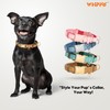WHIPPY Vegan Leather Dog Collar No Slip Martingale Dog Collar