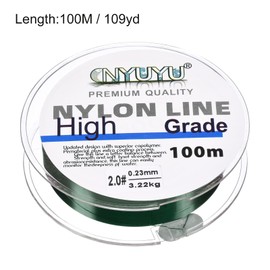 PATIKIL 109Yard/328FT Nylon Fishing Line, 7Lb Monofilament String Wire Fluorocarbon Coated for DIY Craft Hanging Decoration, Dark Green