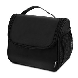 Carttiya Lunch Bag for Women Men-Cute Lunch Tote Bags Reusable Insulated Lunch Box 12 Can Large Capacity Reusable Insulated Cooler for Work Picnic or Travel (Black)