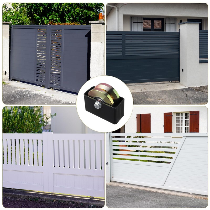 Soiiw 4" Sliding Gate Rollers Wheel 2 Pack V Groove