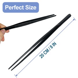 Urxirha 8 Inch Plating Tweezers Culinary Kitchen Tweezers Stainless Steel, Professional Chef Tweezers for Cooking Food Design