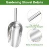 HARFINGTON Garden Soil Scoop 10.63 x 4.72 Stainless Steel Hand
