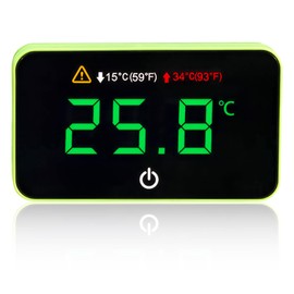 tlidfgeo Aquarium Thermometer, Tank Thermometer, Water Thermometer, Glue-On Mini Fish Tank Thermometer, Wireless Digital Aquarium Thermometer, Suitable for Freshwater Sea Aquariums Reptiles