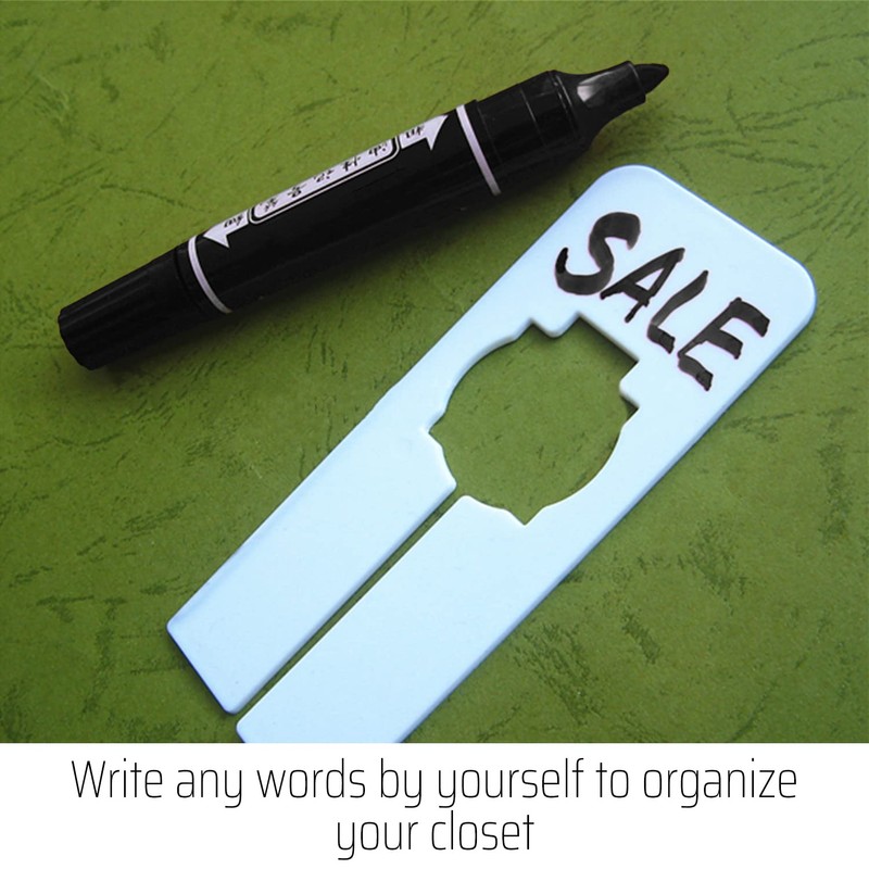 15 Pieces Wardrobe Shelf Divider, 1 Piece Blank Sticker White