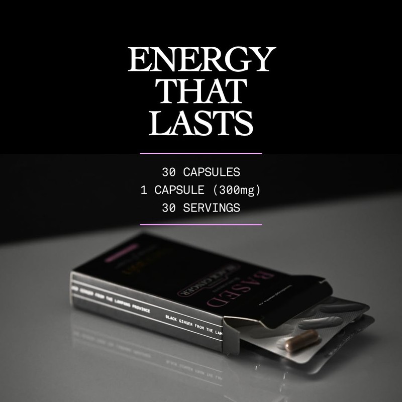 Based Supplements Black Ginger - Premium Thai Root Extract with