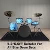 MAYGOZIY 5.2Ft x 6.6Ft Drum Rug Drum Pad Drum Mat