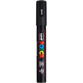 uni-ball poscablack5m Posca Marker with Medium Bullet Tip - Black