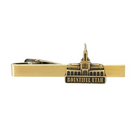 Gold Tie Clip by Ringmasters | LDS Temple Tie Clips for Men with Antique Silver Finish | Suit Accessories for Weddings, Church, & Formal Events | Versatile Tie Pin, (Bountiful Utah)
