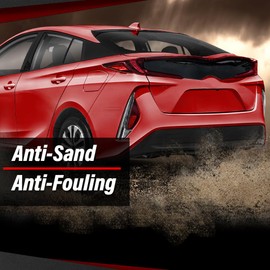 CROSSDESIGN Rear Quarter Moldings Assembly Left and Right Compatible with Toyota Prius 2016-2021 Black 62505-47012, 62506-47012