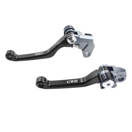 Adsspro Motorcycle Billet Foldable Brake Clutch Lever Handle CNC Aluminum Pivot for RM85 05-17 RM125 RM250 04-08 YZ80 YZ85 YZ 85 80 2001-2014 TTR230 TTR 230 2005-2022 Dirt Pit Bike Motorbike (Black2)