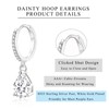 Sterling Silver Hoop Earrings for Women, Drop Hoop Earrings Silver