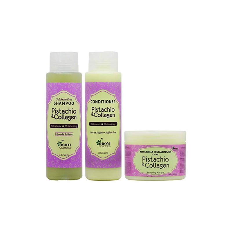 Pistachio & Collagen Shampoo + Conditioner + Masque"Set"