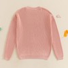 Mommy and Me Family Matching Sweaters Letter Embroidery Long Sleeve