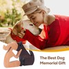 Aphromirel Man and Dog Wooden Statue Dog Figurines Wooden Statue