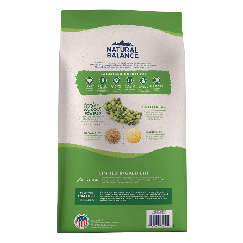 Natural Balance Vegetarian Dry Dog Food 4 Pound Plant Based