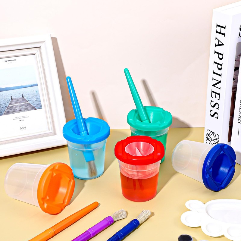 20 PCS No Spill Paint Cups with Lids, Painting Cups