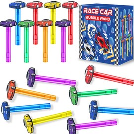 Race Car Party Favors 24Pcs Bubble Wands for Wheel-Themed Birthday Party Supplies, Kids Pinata Goodie Bag Stuffers & Classroom Prizes Gifts