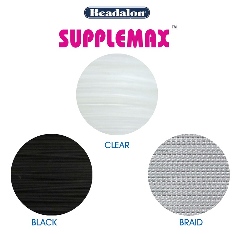 Beadalon SuppleMax Illusion Beading Cord, 0.40 mm / 0.016 in,