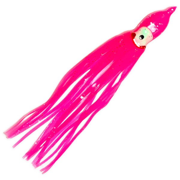 3-1/2" Squid Skirts Lures, 40 Packs Pink Soft Plastic for