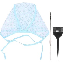 Crovakeu 3-Pack Hair Highlighting Kit - Disposable Dye Caps with Hooks & Brushes for Salon Use, Complete Professional Set