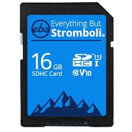 Everything But Stromboli 16GB SD Card Class 10 UHS-1 U1 V10 Speed C10 16G SDHC Memory Card for Canon Point & Shoot Digital Camera Works with ELPH 180, ELPH 190, ELPH 360, G9 X Mark II, G7 X Mark II