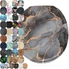 SANILO Wooden Toilet Seat with Soft Close [ROUND] - Decorative,
