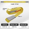 Leyso 2 Packs 2" x 10' Lifting Sling Straps, Multifunctional