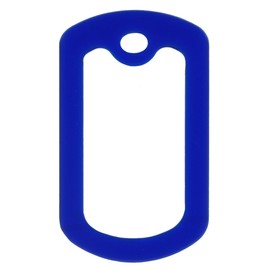 PinMart Military Dog Tag Silencer – Silicone Rubber Pet ID Tag Protector – Tag Edge Bumper Prevents Noise & Scratching, 10 Pack, Blue