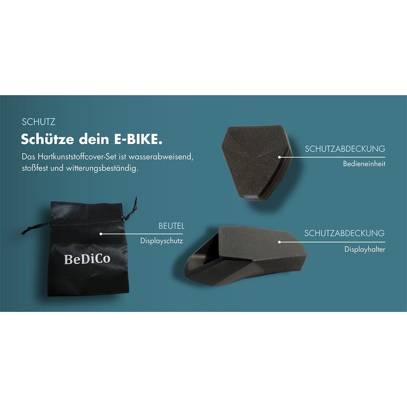 BeDiCo I Set of 3 I E-Bike Protective Covers I