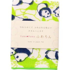 Kyoisu Imabari Handkerchief Hand Towel Wash, Mini, Cotton, Panda, Fluffy, 9.8 x 9.8 inches (25 x 25 cm)