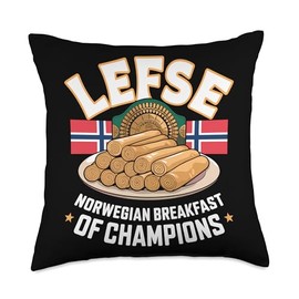 Lefse Norwegian Breakfast If Champions - Norway Food Throw Pillow