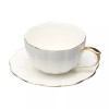 Grace's Teaware White Gold Scallop With Gold Trimmed Tea /Coffee