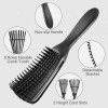 Kit Completo 12pzs Peines Y Cepillos Profesionales Color Negro