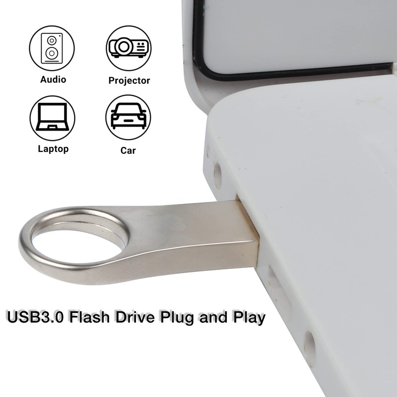 PloutoRich USB Drive, 32GB Flash Drive with Keyring, USB 2.0