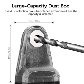 KKnoon Electric Drill Dust Collector Laser Level 2 in 1 Functions Household Wall Electric Vacuum Vacuum Drill Dust Collector Dust Cleaning Suction Tools with Laser Level Function 5 kg