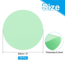 PATIKIL 2inch Circle Card Stock, 36Pcs Round Shape Cutouts Paper Thick Cardstock Coaster for DIY Craft Projects Classroom Bulletin Board Decor, Light Green