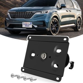 Front License Plate Holder No-Drill Bracket Anti-Theft Frame Compatible with Kia Carnival, K5, Seltos, Sorento, Sportage, Telluride 2020-2025