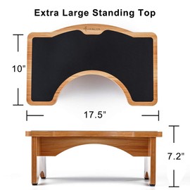 StrongTek Enhanced Squatting Toilet Stool, Extra-Thick Wood, Slip-Resistant Bathroom Potty Stool, Perfect for Kids & Adults, Ready-to-Use, Robust 350 lbs Capacity, No Assembly Required