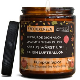 Lustige Duftkerze mit Spruch für Partner | Handgemacht aus Sojawachs | In Geschenkbox | Nachhaltiges Valentinsgeschenk | Ehe Mann, Freund, Frau, Freundin, Verlobte, Jahrestag |Pumpkin Spice