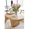 Briful Fake Flowers Artificial Tulip Flower Pink in Clear Vase,