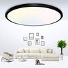 zemty Black LED Flush Mount Ceiling Light - 12 Inch