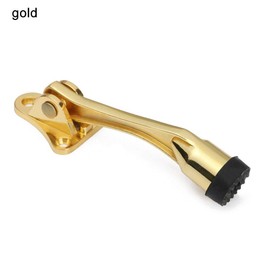 Kick Down Door Stop, Zinc Alloy Stopper Prop Stay Spring Door Hold Open with Soft Rubber Bumper