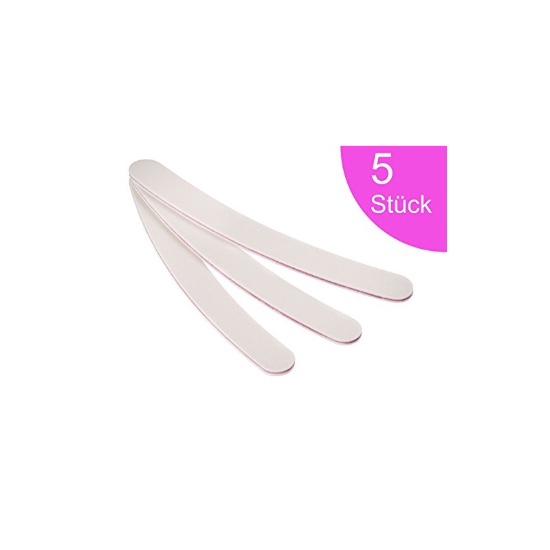 Professional Nail Files 100 180 Curved White Fine & Coarse