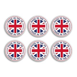 60 x 6cm Stickers - Made in The UK Handmade Thank You Order Purchase Union Jack Packaging Craft Small Business Labels - #77482