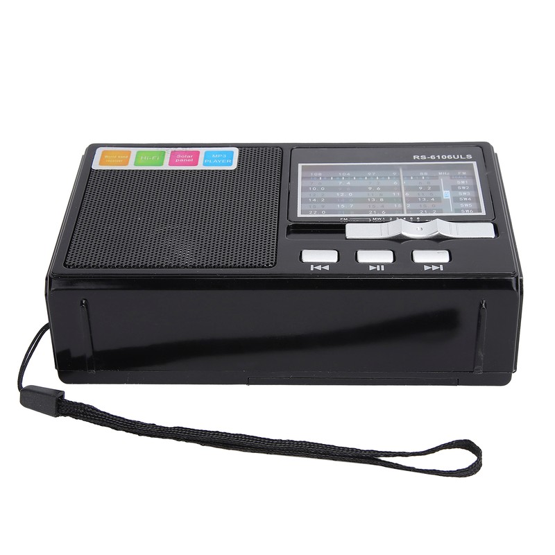 Solar Charging Radio Portable Radio with Emergency LED Flashlight Support