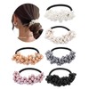 Faux Pearl Decorated Hair Tie, Casual Simple High Stretch All