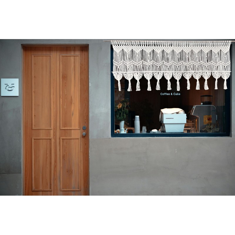 kiido Boho Valance Macrame Curtains for Windows Macrame Valance for
